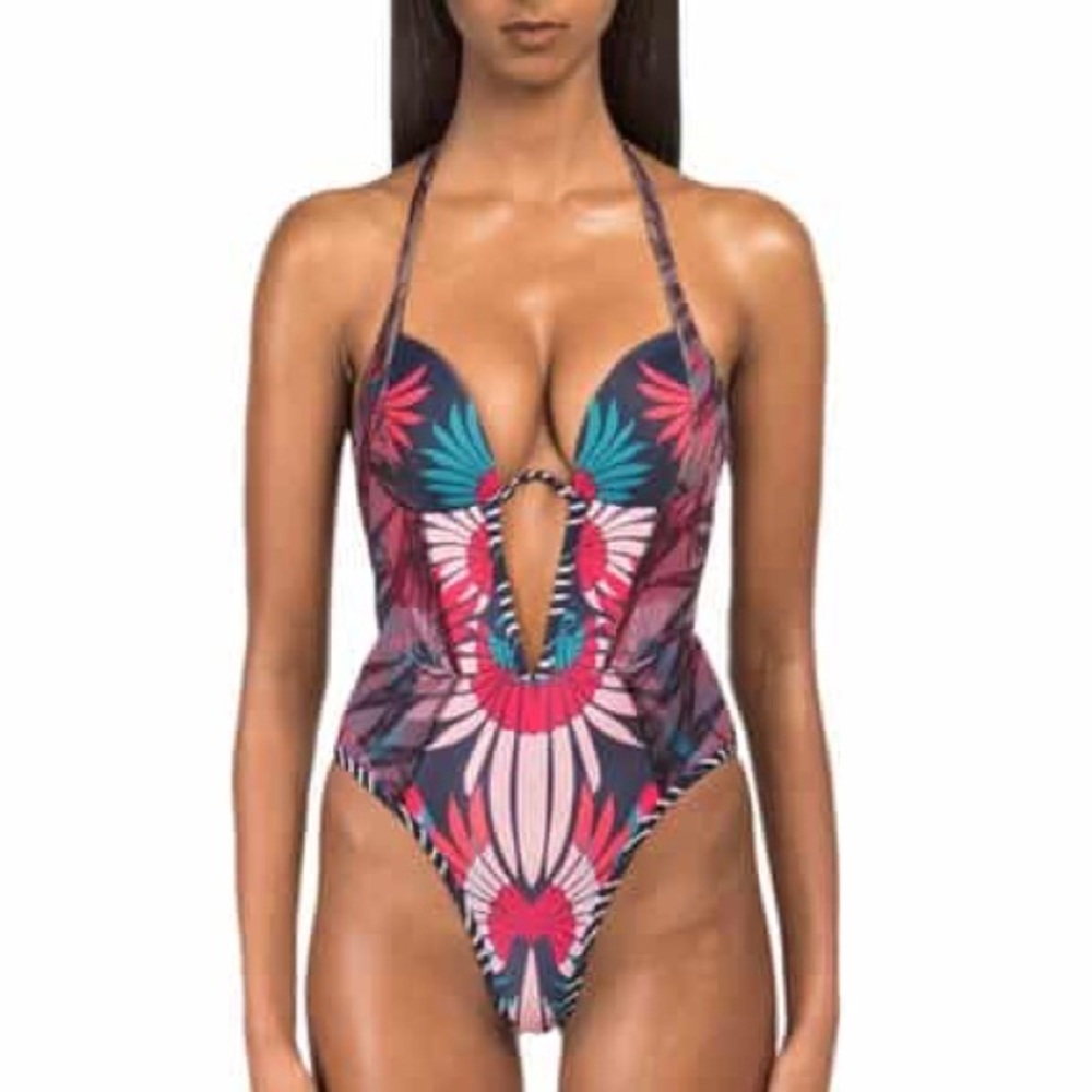 Andrea Iyamah Multicolor Floral One Piece Swimsuit